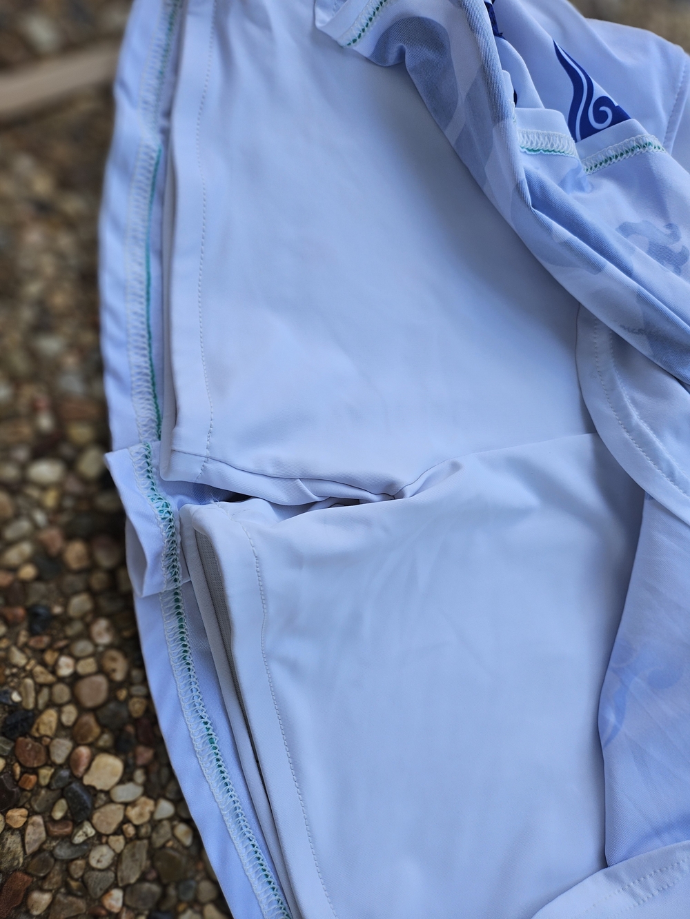 Faye + Florie White Stretch Skort with Blue Dragon Print - Women M - Picture 4 of 8